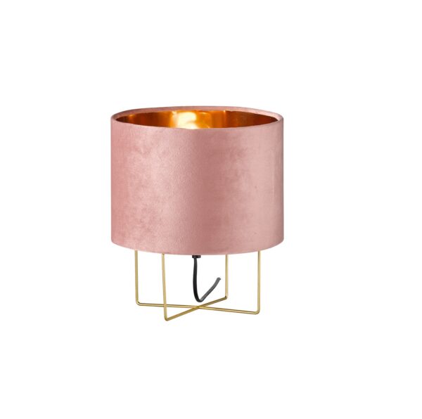 Επιτραπέζιο Φωτιστικό Aura με Ροζ Βελούδινο Καπέλο Φ24